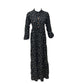 Women’s Black Maxi Dress with White Floral Print