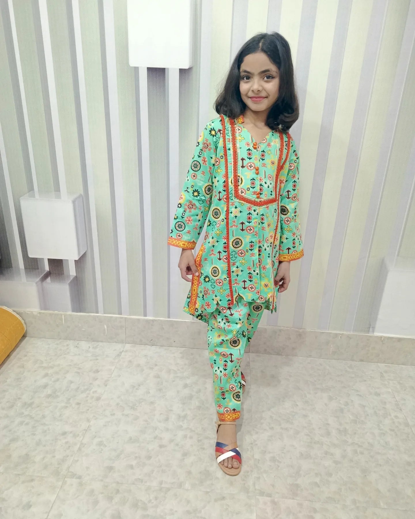 Cotton Pret Light Green 2-Piece Suit