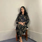 Black Linen Printed 2-Piece Suit for Women | Ready to Wear Shirt & Trouser Set