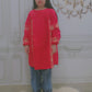 Cherrywears Luxury Stitched Baby Kurta – Red