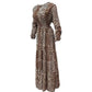 Women’s Tight Pattern Maxi Dress – Elegant & Stylish