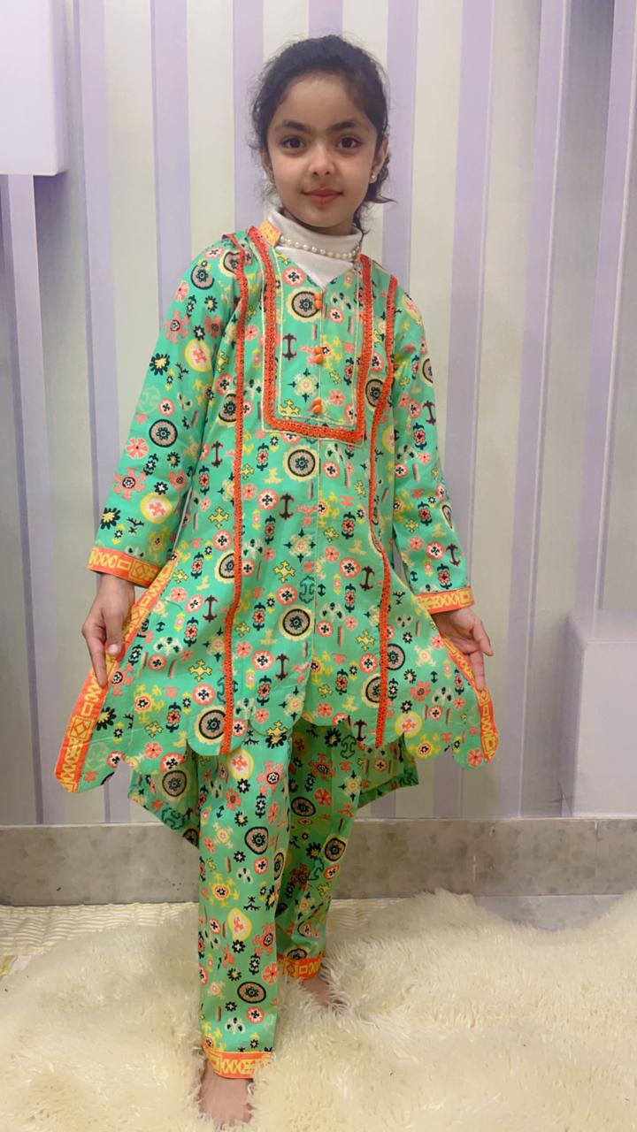 Cotton Pret Light Green 2-Piece Suit