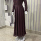 Women’s Maroon Maxi Dress with Floral Print