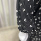 Women’s Black Maxi Dress with White Floral Print