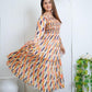 Printed long dress Chiffon Frock - 1 Pc Women Stitched Dress