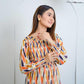 Printed long dress Chiffon Frock - 1 Pc Women Stitched Dress