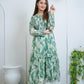 Women's Printed Chiffon Frock  | 1-Piece Standard Size Long Dress