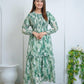 Women's Printed Chiffon Frock  | 1-Piece Standard Size Long Dress