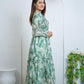 Women's Printed Chiffon Frock  | 1-Piece Standard Size Long Dress