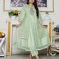 Women’s 2-Piece Green Organza Embroidered Suit – Shirt & Trouser