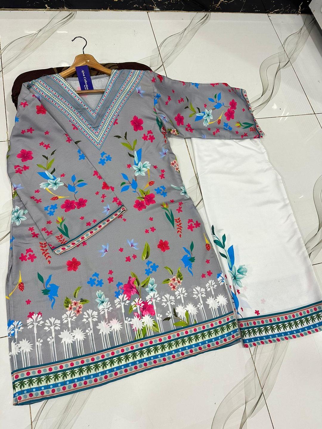 Women’s Swiss Lawn Printed 2-Piece Suit | Premium Digital Print Shirt & Trouser Set