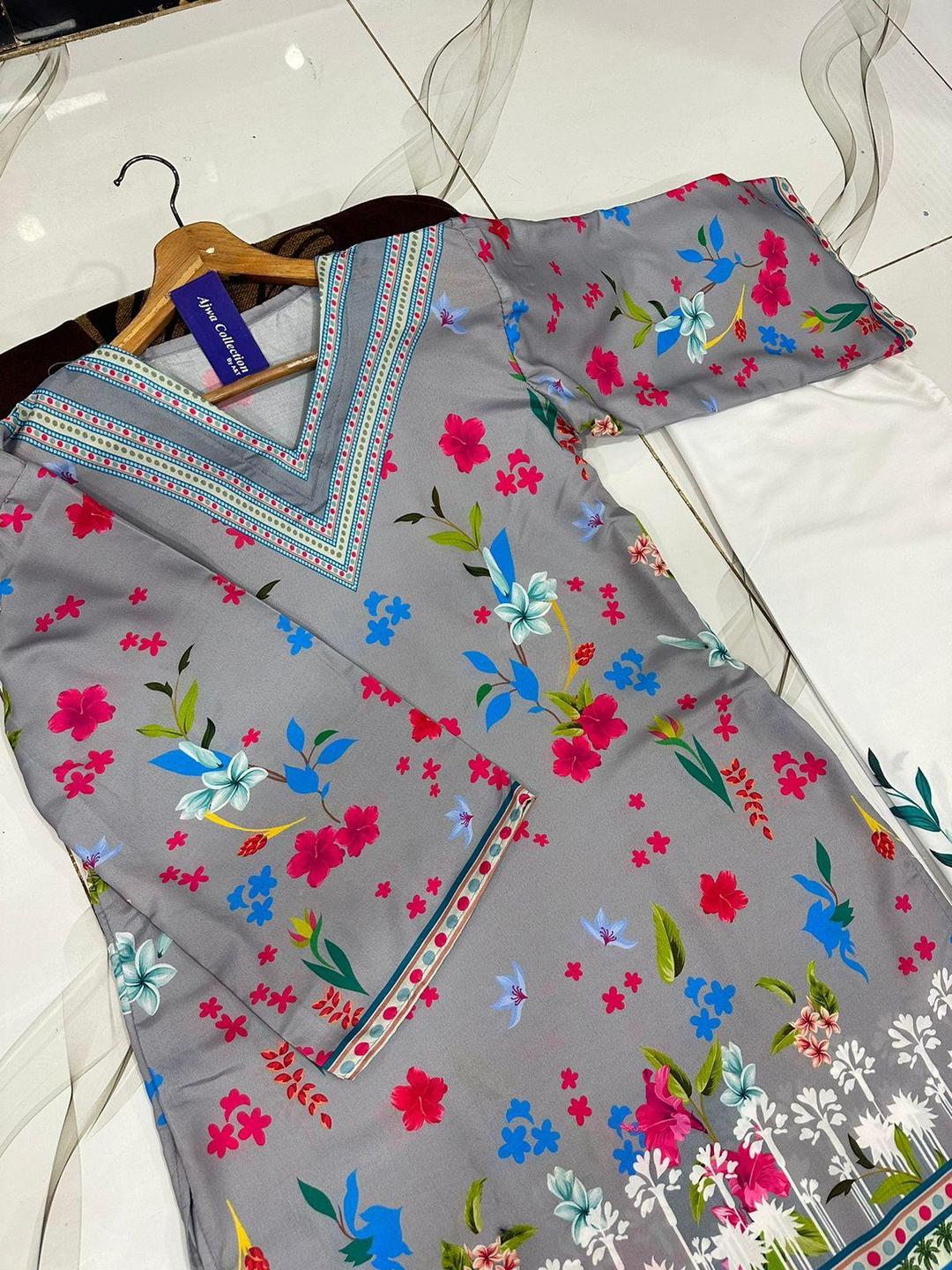 Women’s Swiss Lawn Printed 2-Piece Suit | Premium Digital Print Shirt & Trouser Set