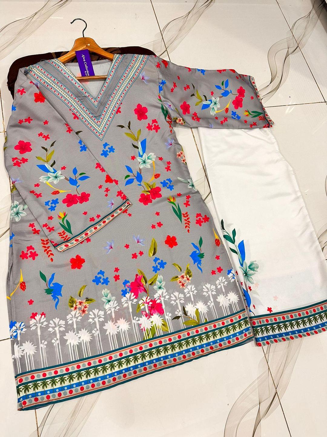 Women’s Swiss Lawn Printed 2-Piece Suit | Premium Digital Print Shirt & Trouser Set