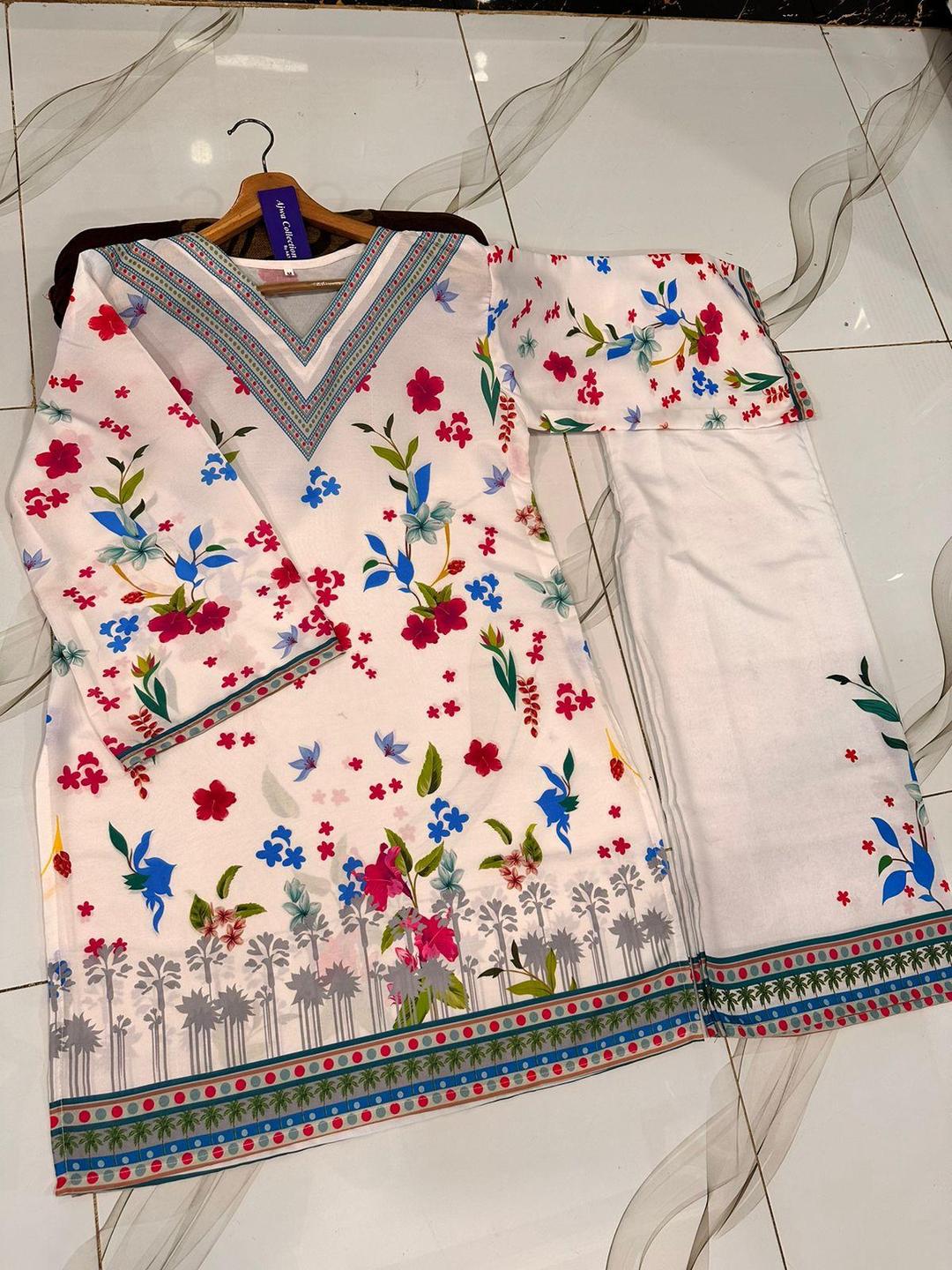 Women’s Premium Swiss Lawn Printed 2-Piece Suit | Digital Print Shirt & Trouser Set