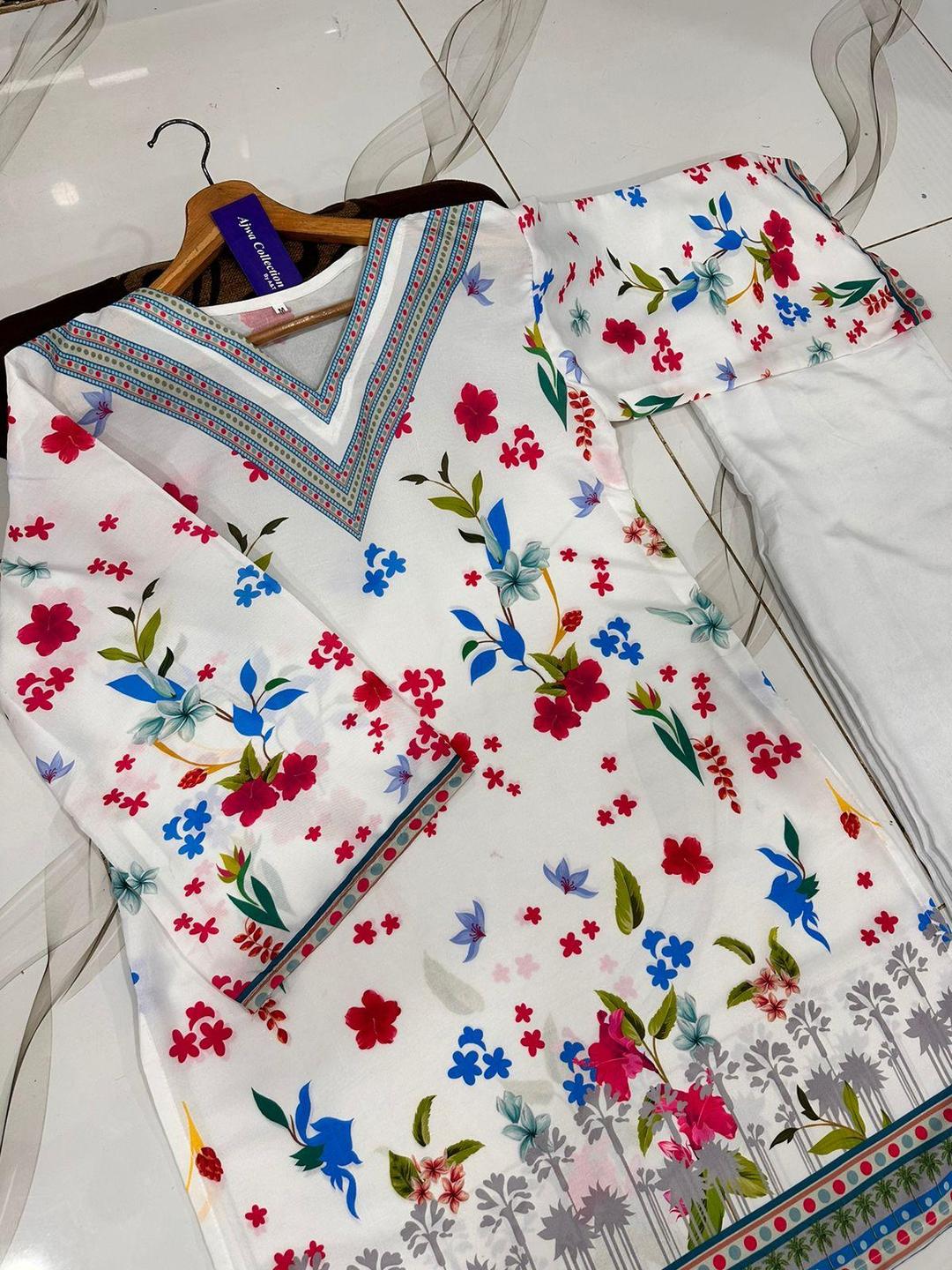 Women’s Premium Swiss Lawn Printed 2-Piece Suit | Digital Print Shirt & Trouser Set