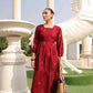 Embroidered Maxi Dress - Strawberry