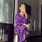 Stylish Women's Stitched Printed Shirt and Trouser Set, 2 Pcs, Arabic Linen