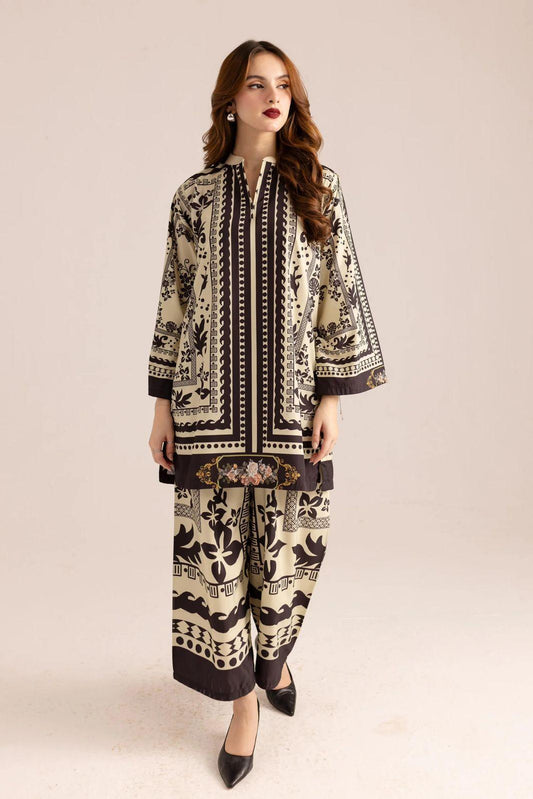 Stylish Women's Stitched Printed Shirt And Trouser Set - 2 Pcs