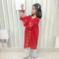 Cherrywears Luxury Stitched Baby Kurta – Red