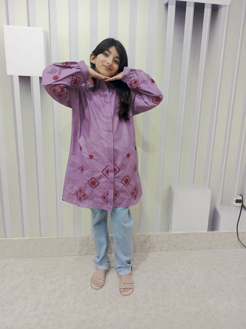 Cherrywears Luxury Stitched Baby Kurta – Grey