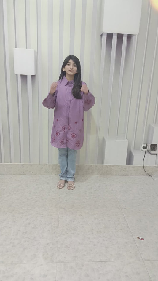 Cherrywears Luxury Stitched Baby Kurta – Grey
