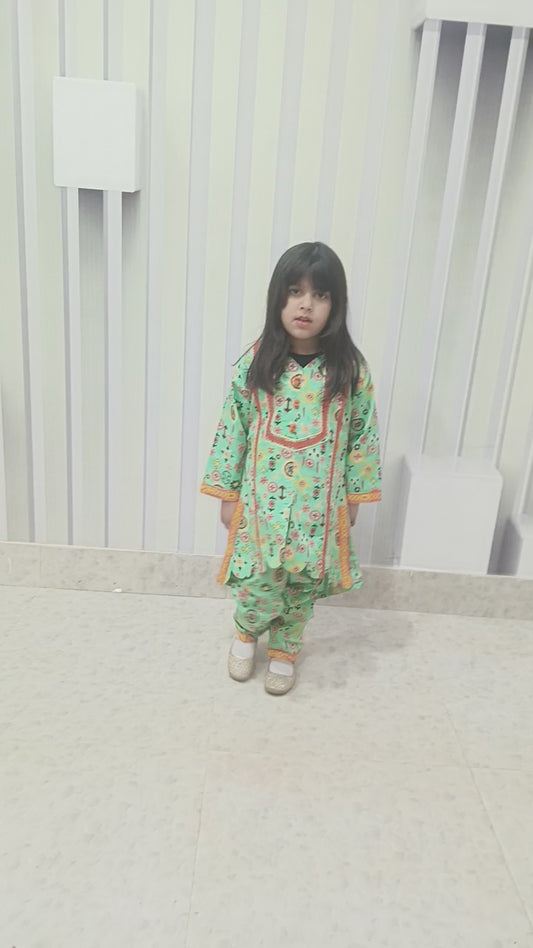 Cotton Pret Light Green 2-Piece Suit